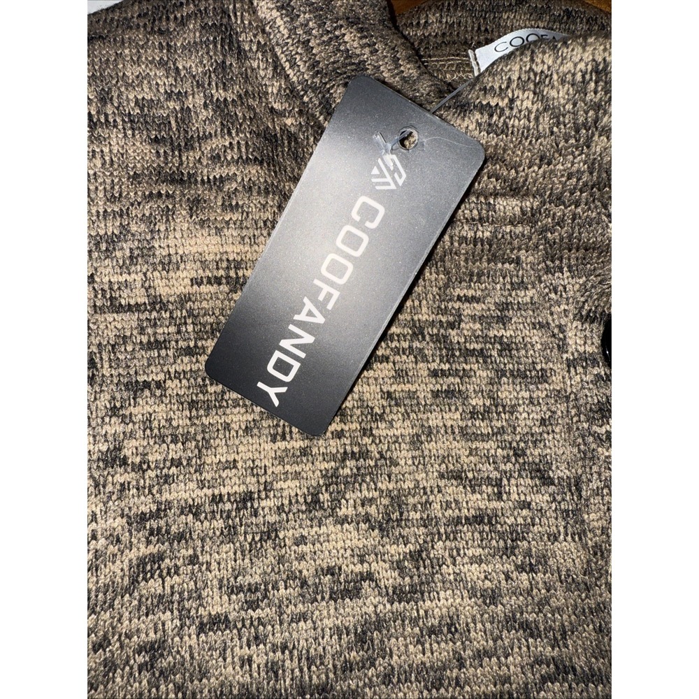 Coofandy Men's Sweater‎ Brown Black Medium - Picture 5 of 10